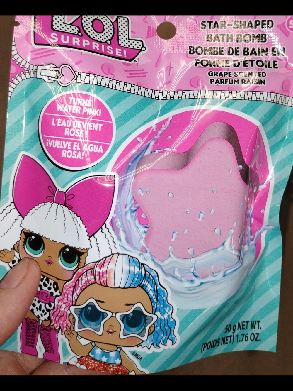 L.O.L. Surprise! Pink Star Bath Bomb - Grape Scent
